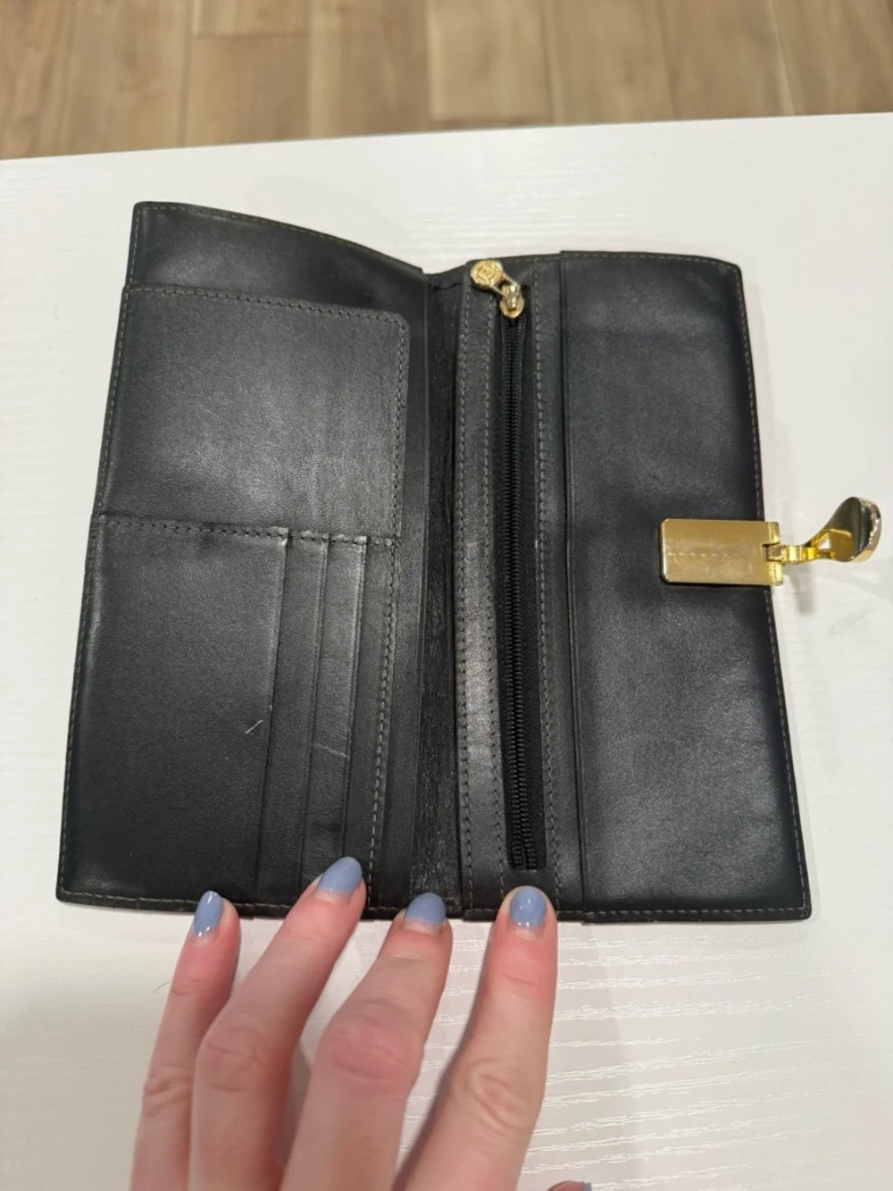 Fendi Brown and Black Zucca Continental Wallet with Gold Accent - Picture 5 of 9